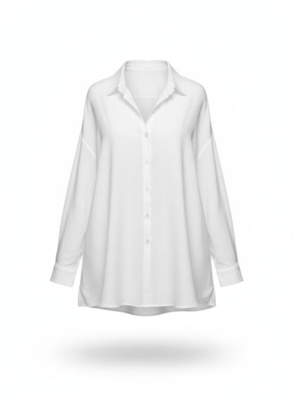 Women's White Button Top