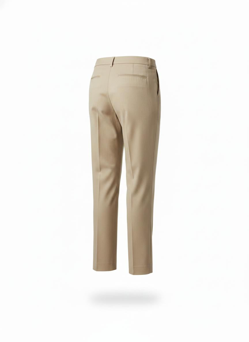 Women's Beige Straight Pants