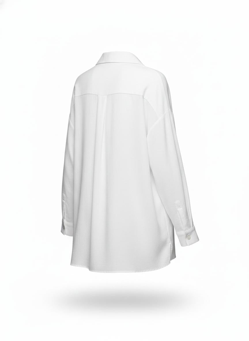Women's White Button Top