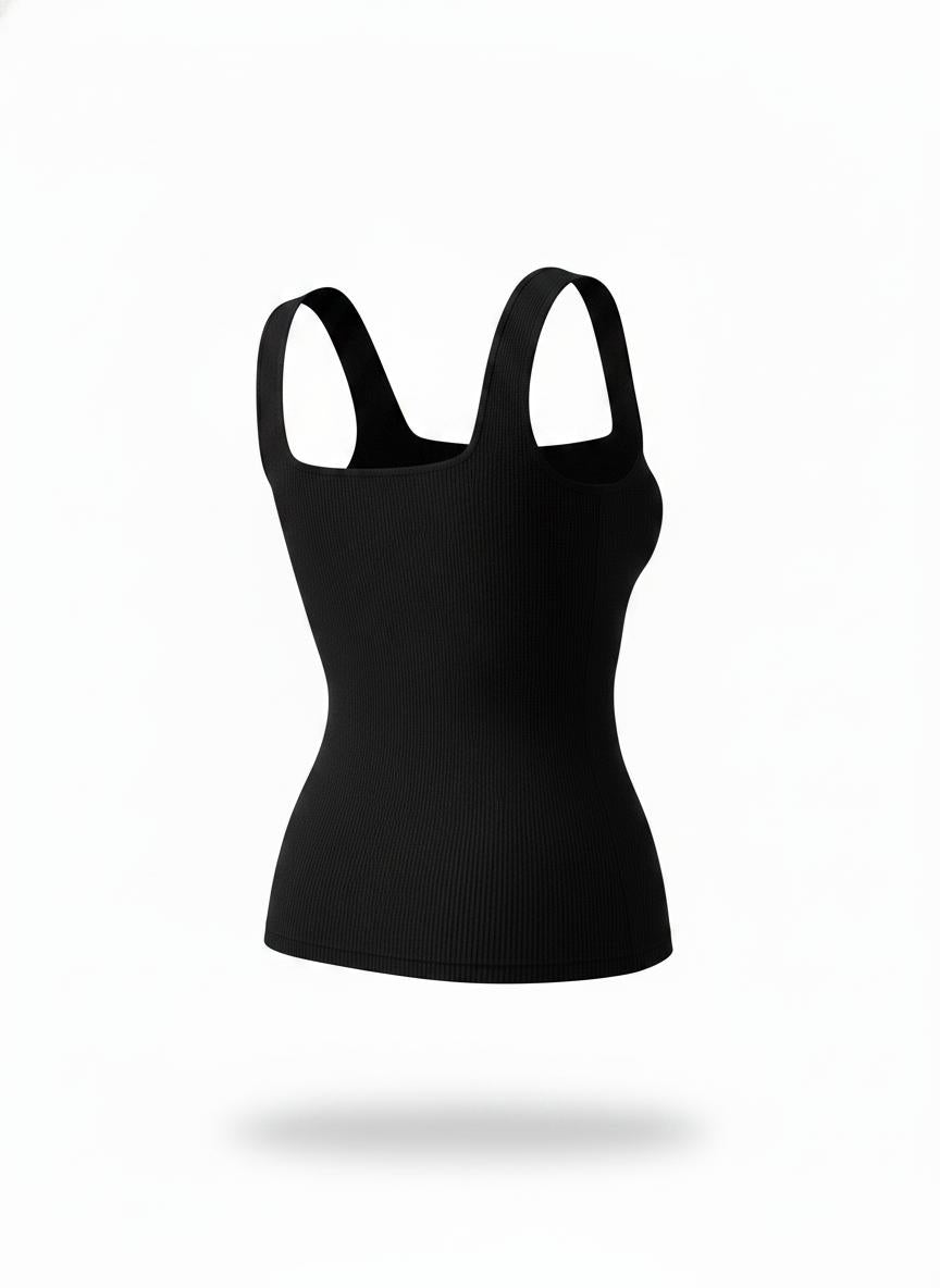 Women's Black Square Top