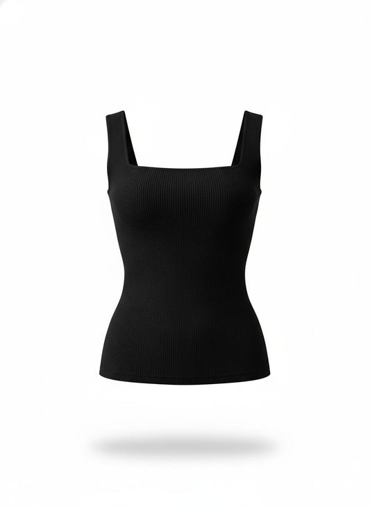 Women's Black Square Top