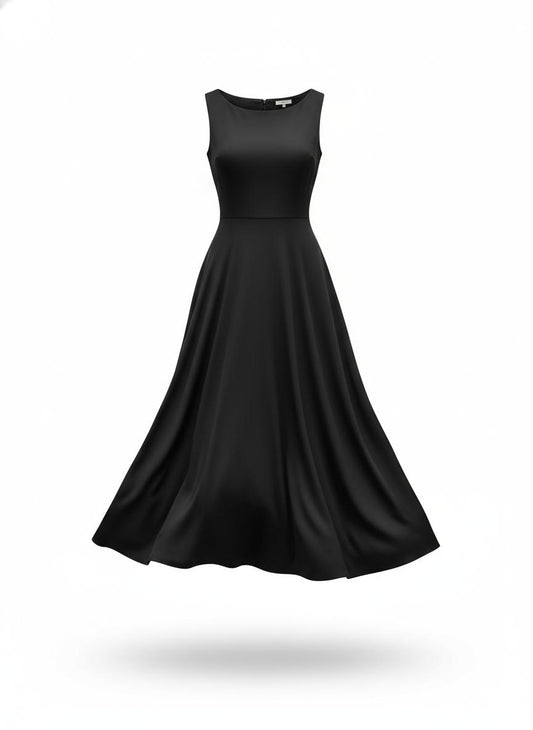 Women's Black Midi Dress