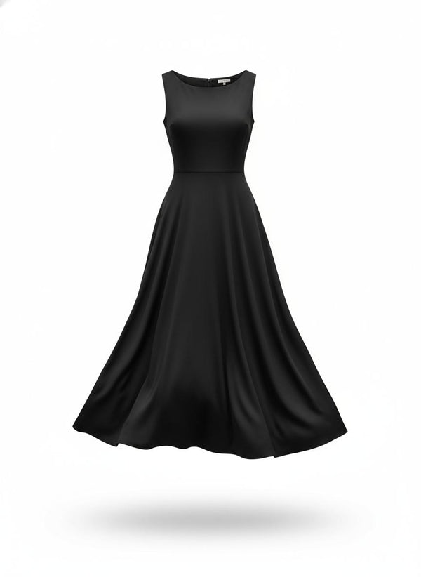 Women's Black Midi Dress